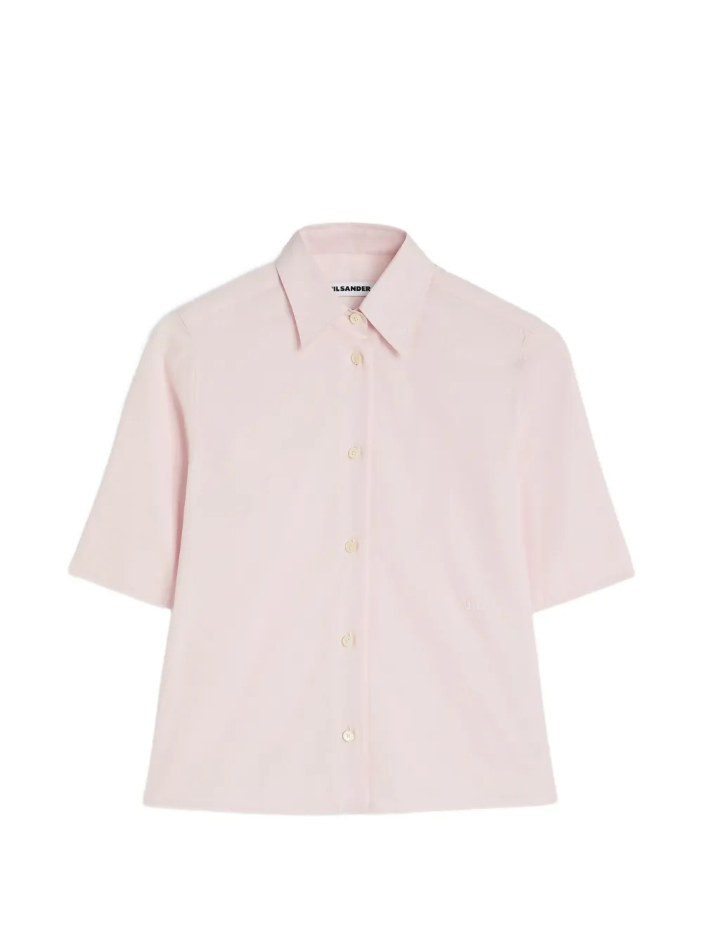 Jil Sander logo-embroidered poplin shirt - Pink