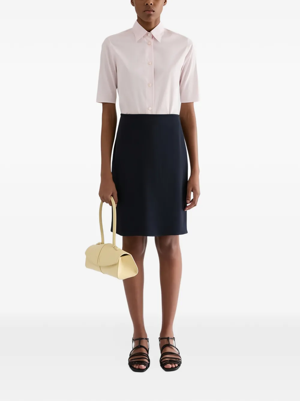 Jil Sander Overhemd met geborduurd logo Roze