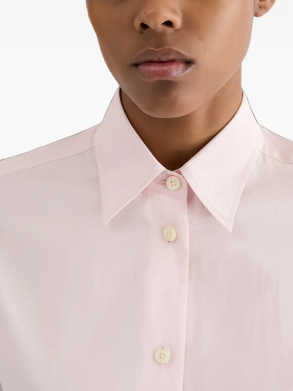 Jil Sander Overhemd met geborduurd logo Roze