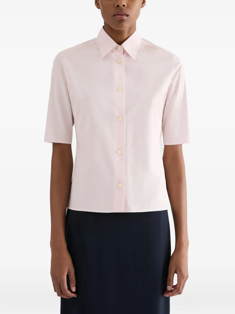Jil Sander Overhemd met geborduurd logo Roze