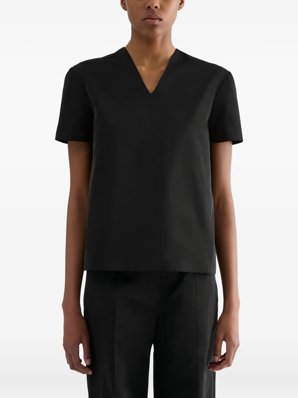 Jil Sander V-neck T-shirt - Nero