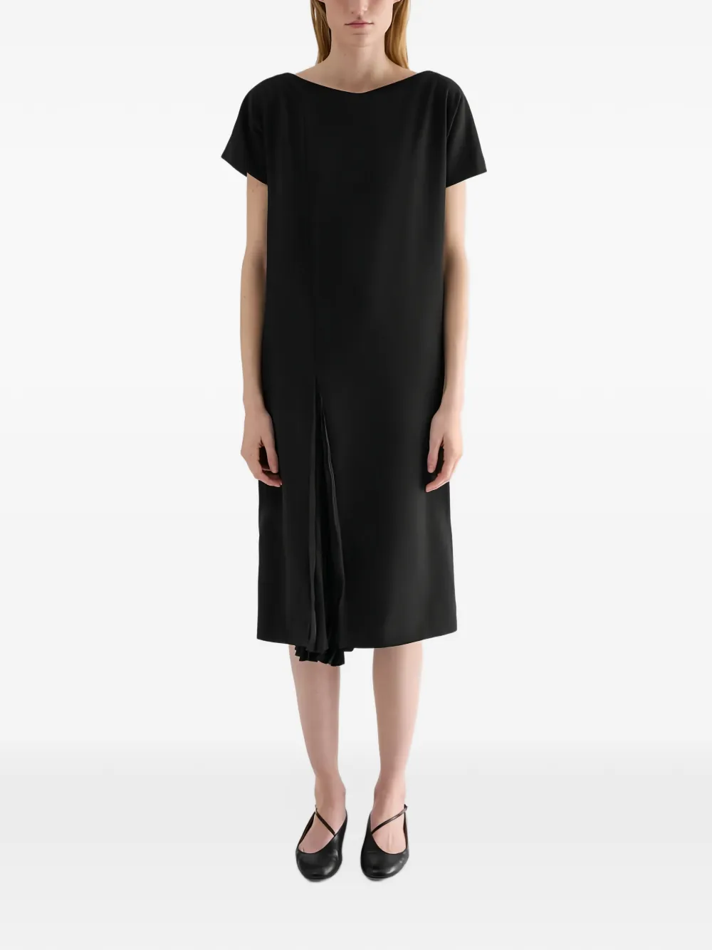 Jil Sander Wollen plooirok Zwart