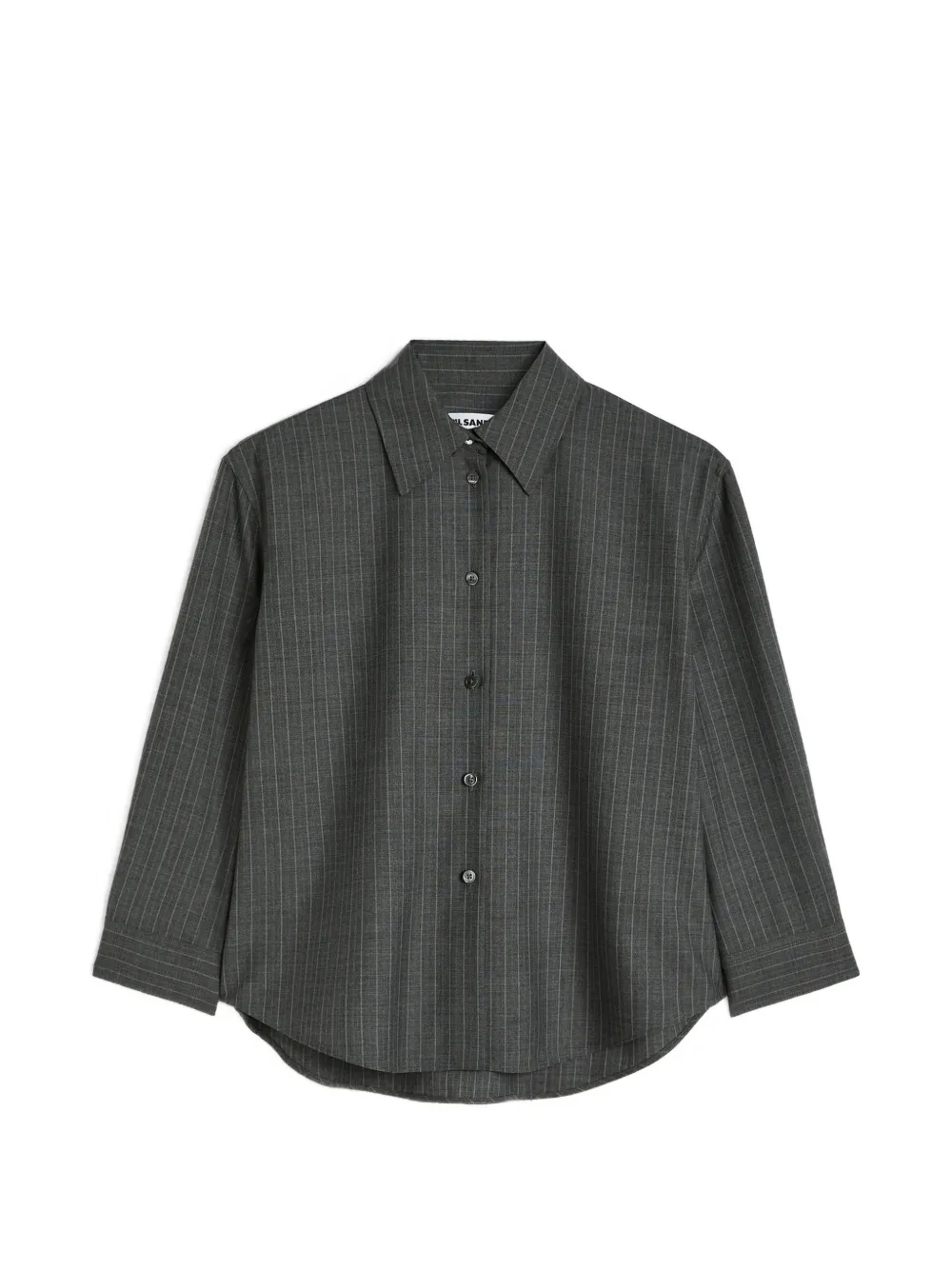 Jil Sander Camicia crop gessata - Grigio