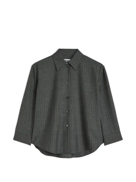 Jil Sander camisa corta con estampado de rayas diplomáticas