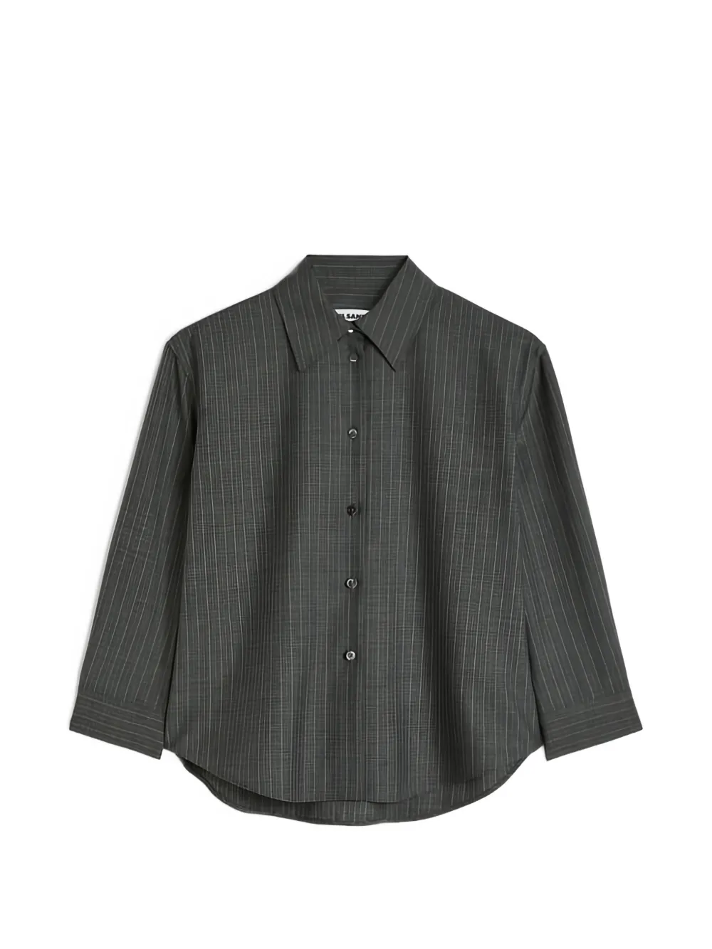 Jil Sander Cropped blouse met krijtstreep Grijs