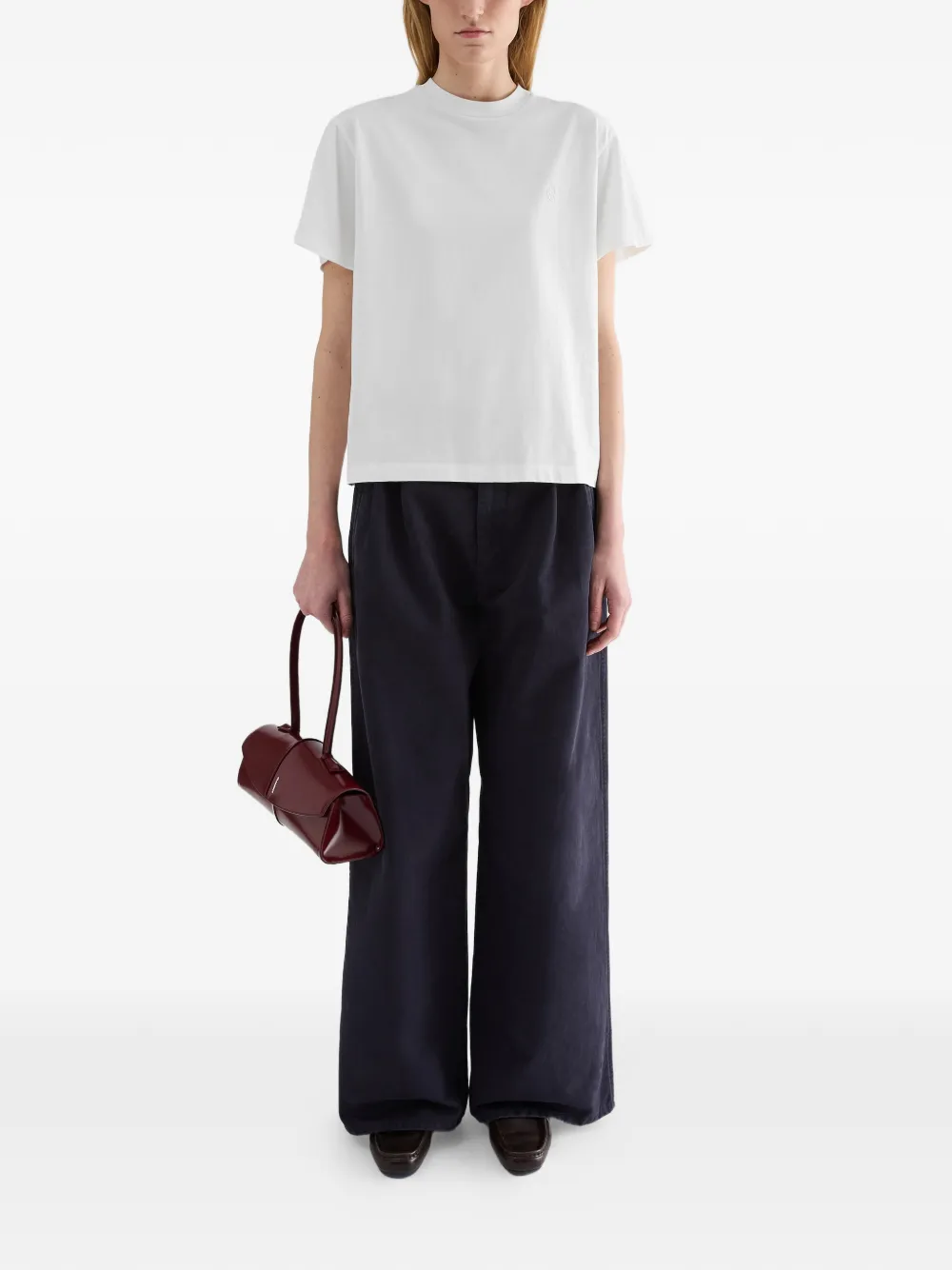 Jil Sander T-shirts met logoprint (set van drie) Wit