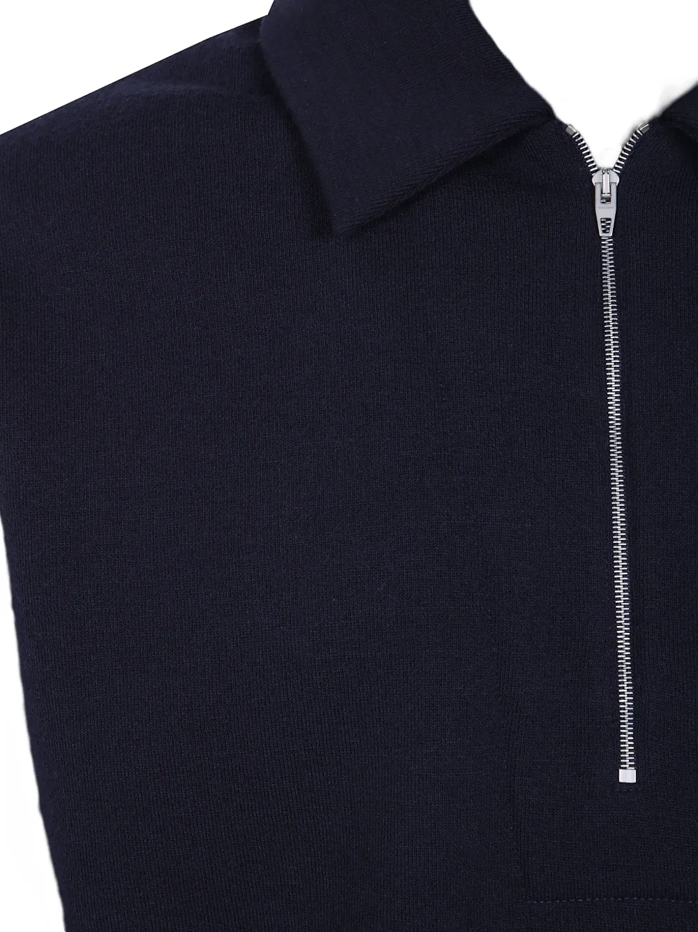 Jil Sander Sweater met geborduurd monogram en polokraag Blauw