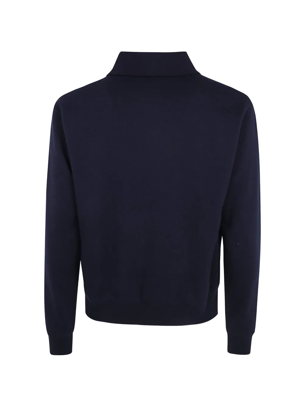 Jil Sander Sweater met geborduurd monogram en polokraag Blauw