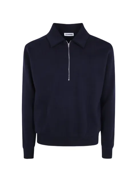 Jil Sander cotton blend polo sweatshirt