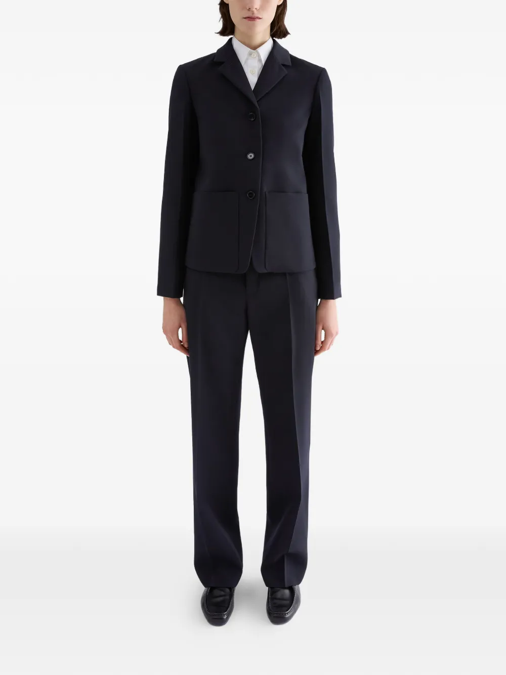 Jil Sander High waist broek Blauw