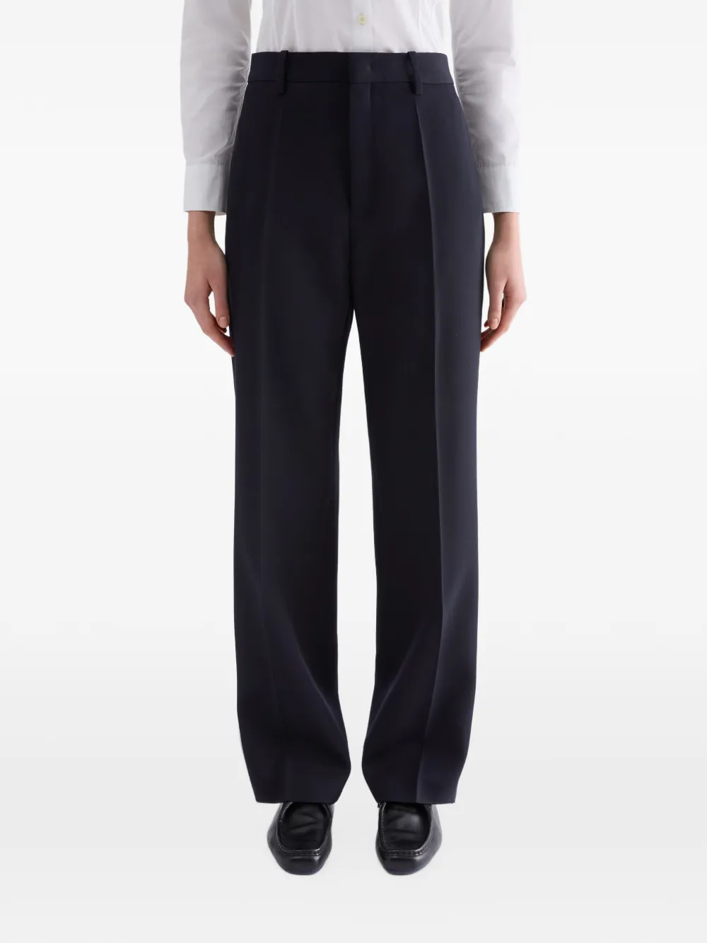 Jil Sander High waist broek Blauw