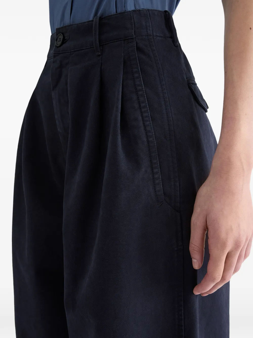 Jil Sander Palazzo plooibroek Blauw