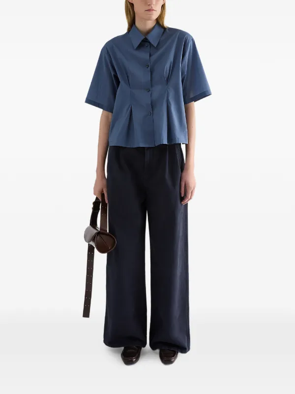 Jil Sander リラックスフィット コットンドリルパンツ | ブルー