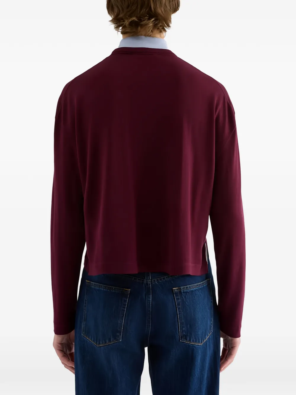 Jil Sander Cropped trui met hoge hals Rood