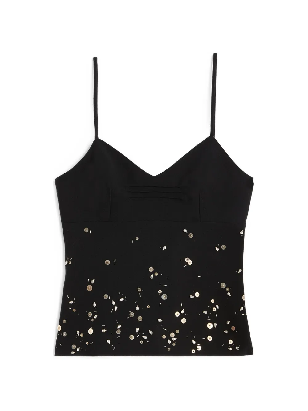 Jil Sander Top con scollo a V - Nero