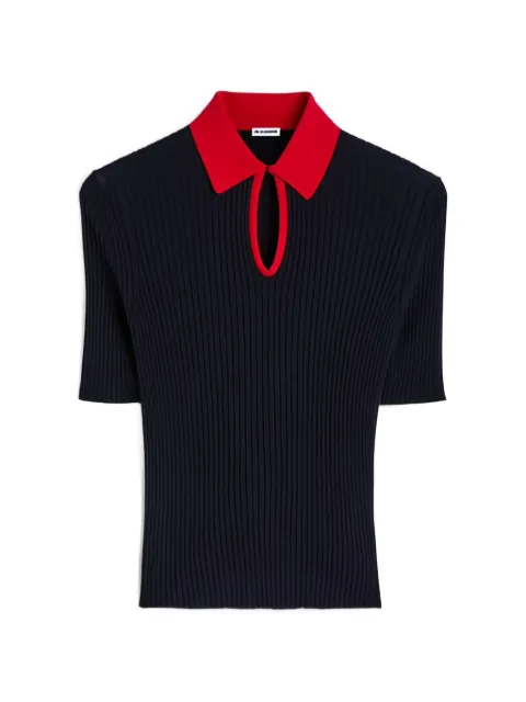 Jil Sander ribbed lightweight wool sweater