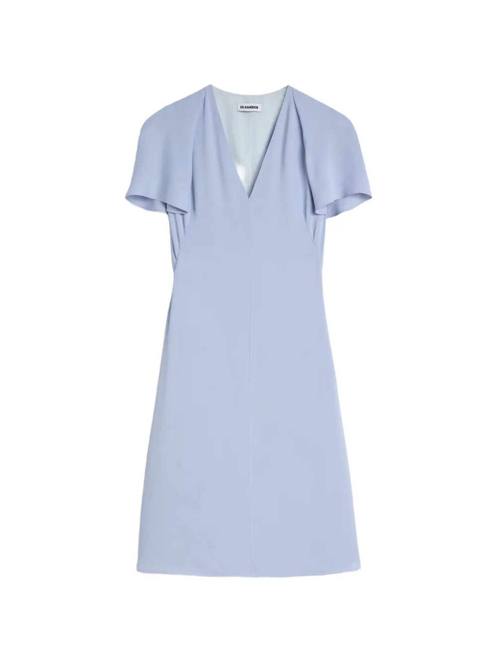 Jil Sander Kleid in A-Linie mit Cape-Detail - Blau