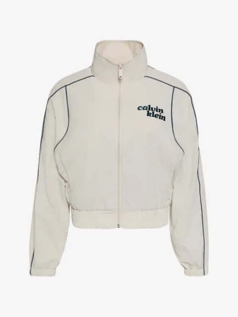 Calvin Klein logo-embroidered piped jacket