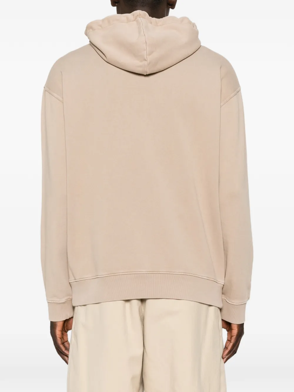 Love Moschino logo-print pouch-pocket hoodie Beige