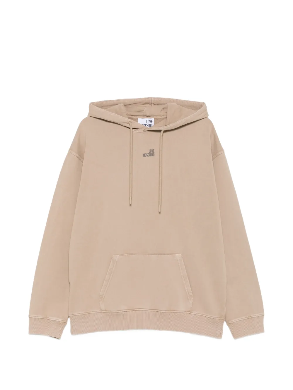 Love Moschino logo-print pouch-pocket hoodie