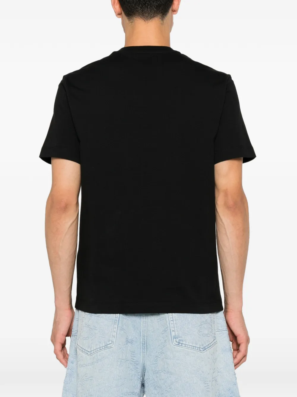 Love Moschino T-shirt met geborduurd logo Zwart