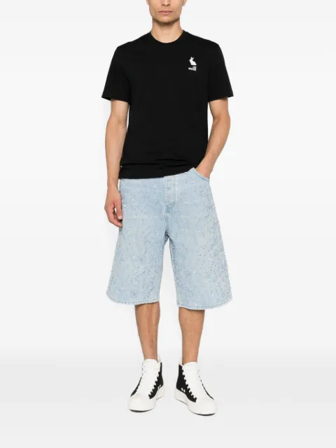 Love Moschino embroidered-logo short-sleeve T-shirt