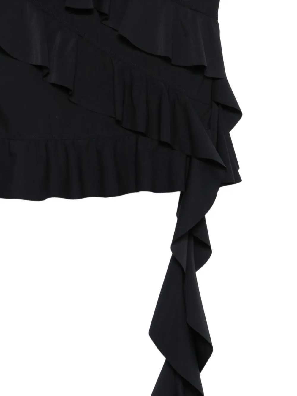Love Moschino Top met spaghettibandjes en ruches Zwart
