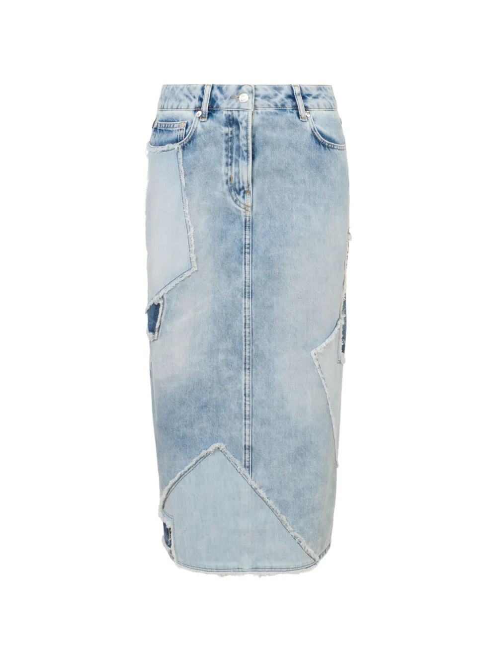 Love Moschino patchwork denim skirt