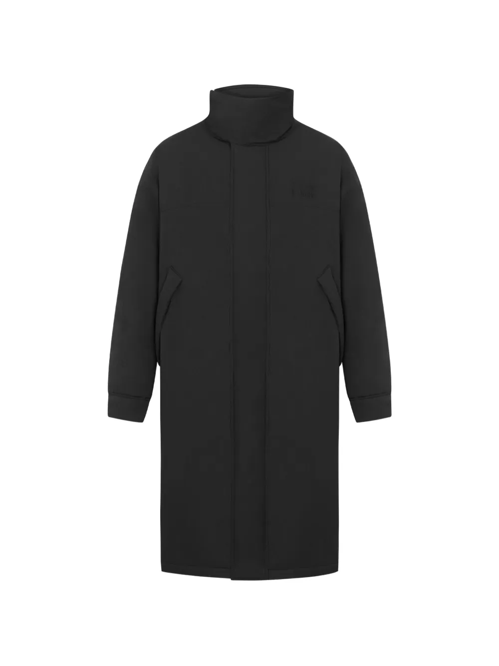 Love Moschino Piumino leggero lungo in nylon - Nero