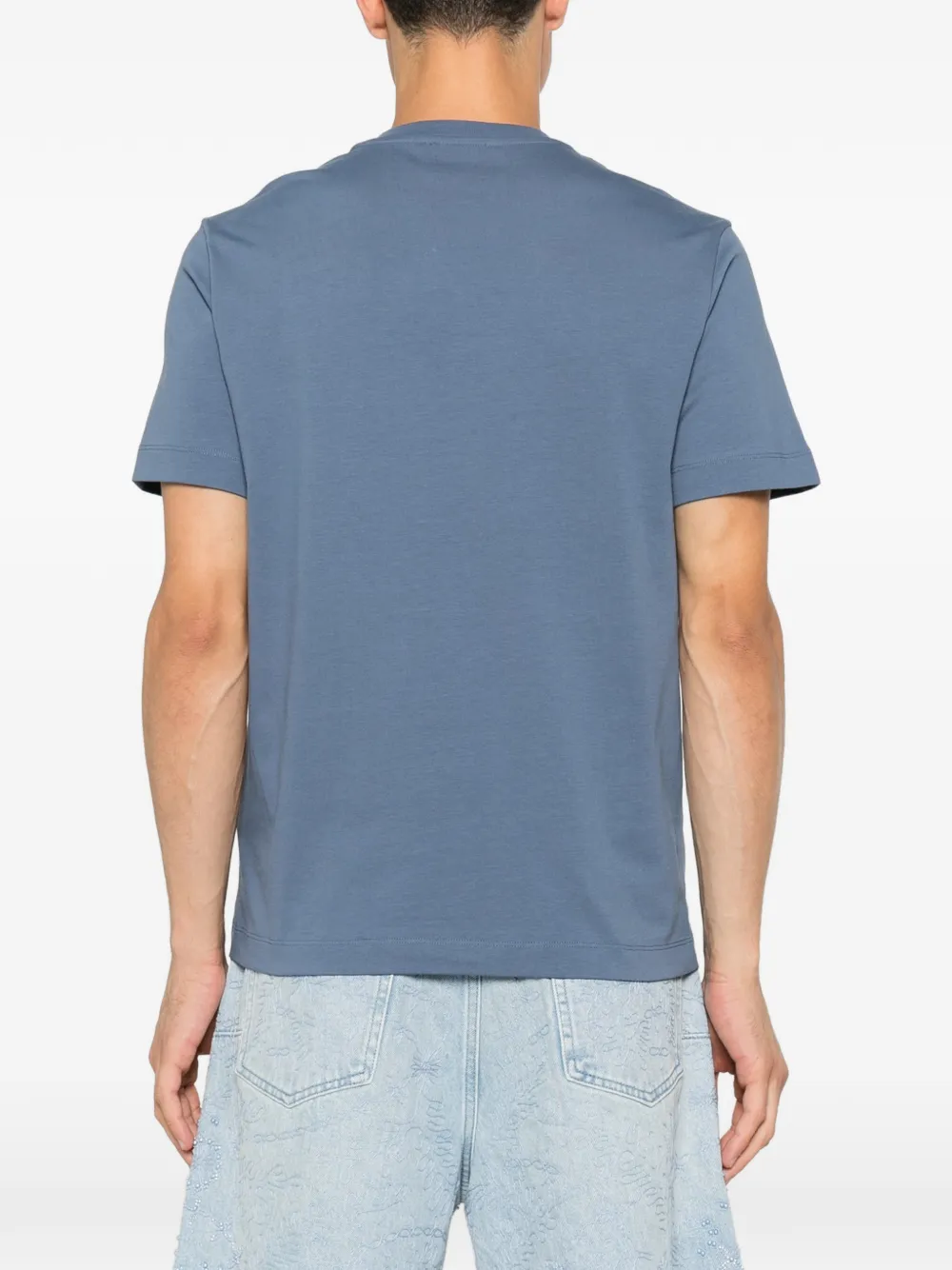 Love Moschino T-shirt met geborduurd logo Blauw