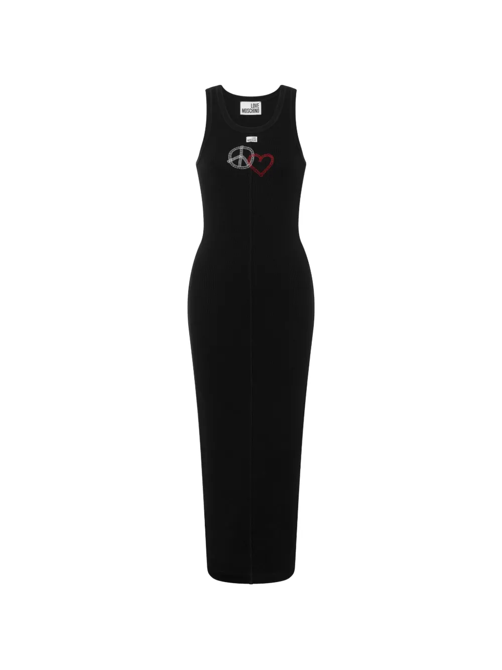 Love Moschino embroidered stretch cotton dress - Nero