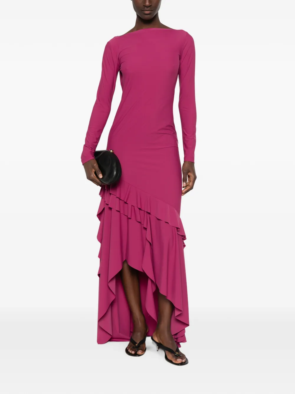 Love Moschino Asymmetrische jurk met ruches Roze
