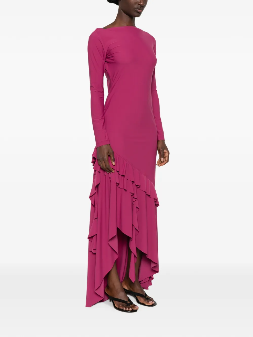 Love Moschino Asymmetrische jurk met ruches Roze