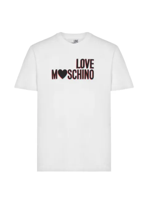 Love Moschino logo-print cotton T-shirt