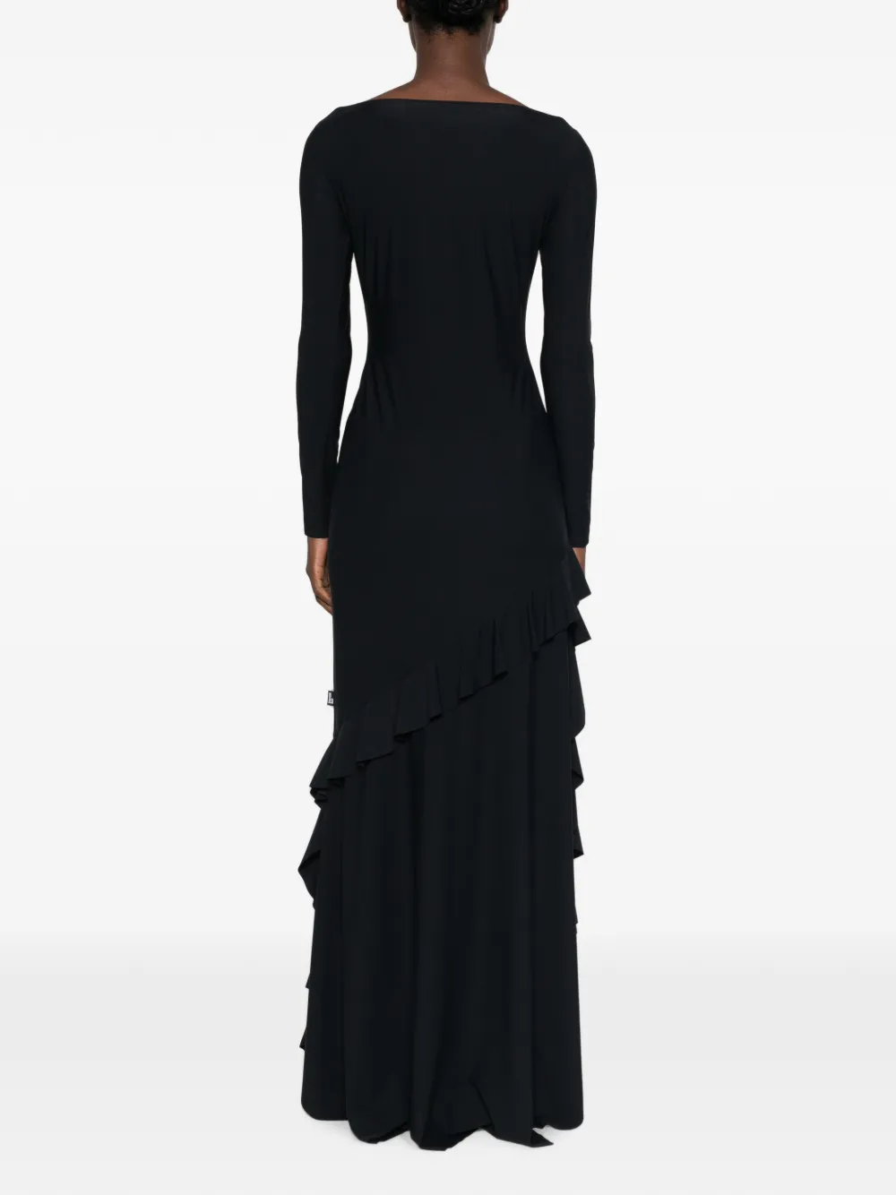 Love Moschino Asymmetrische jurk met ruches Zwart