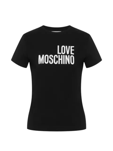 Love Moschino playera de algodón con logo estampado