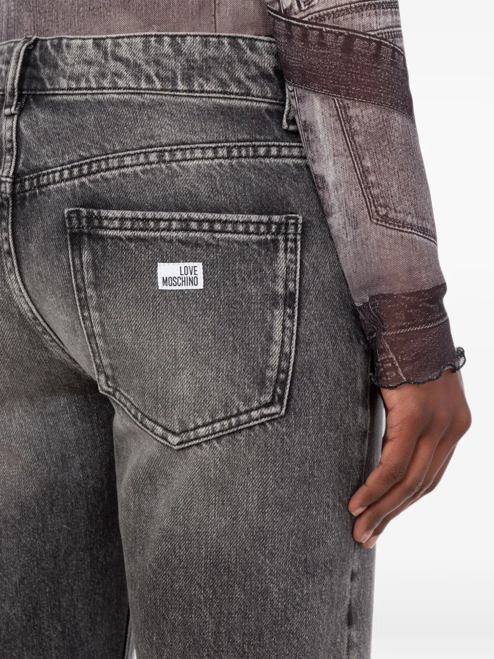 Love Moschino Jeans met logopatch Grijs