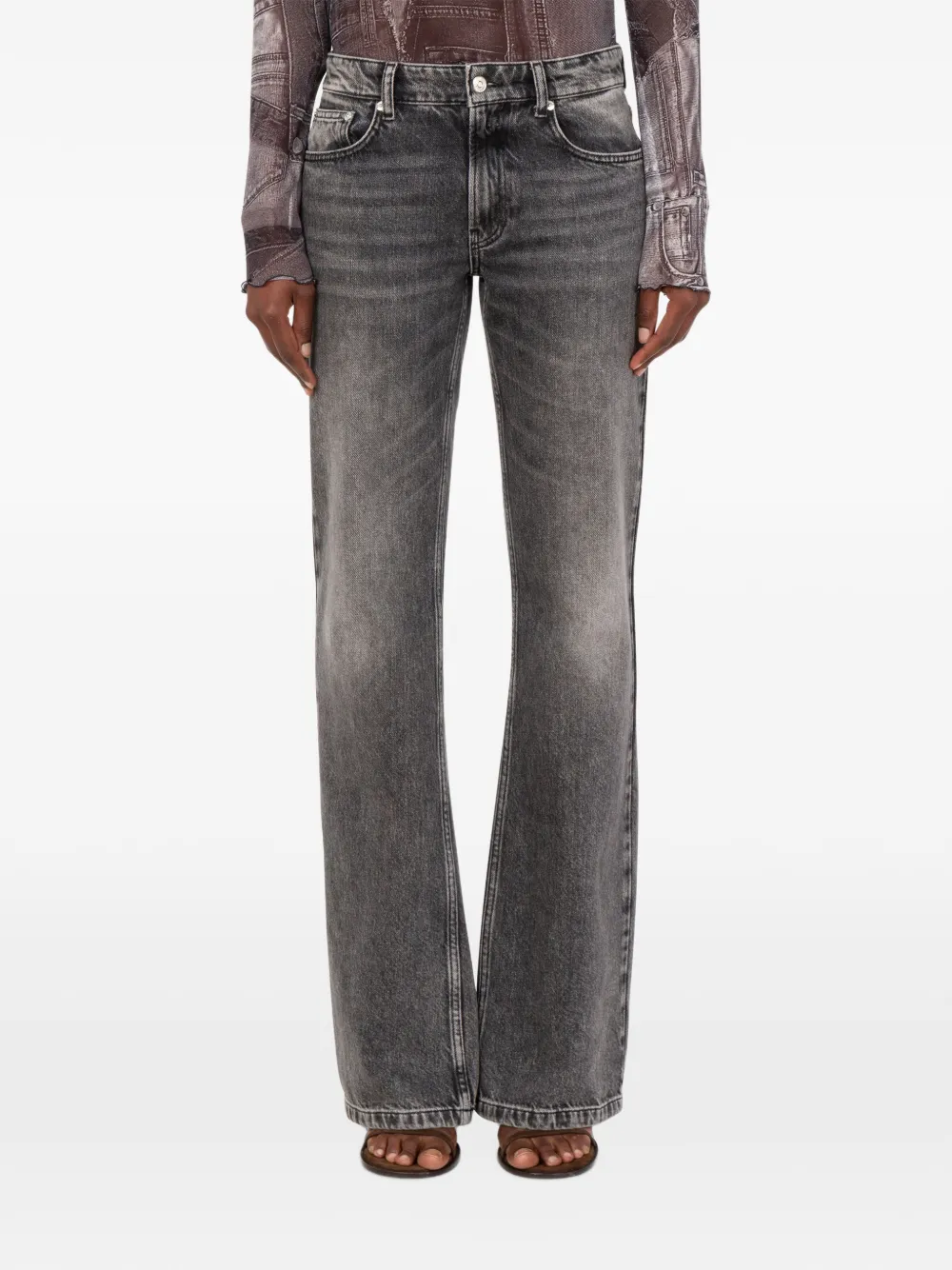 Love Moschino Jeans met logopatch Grijs