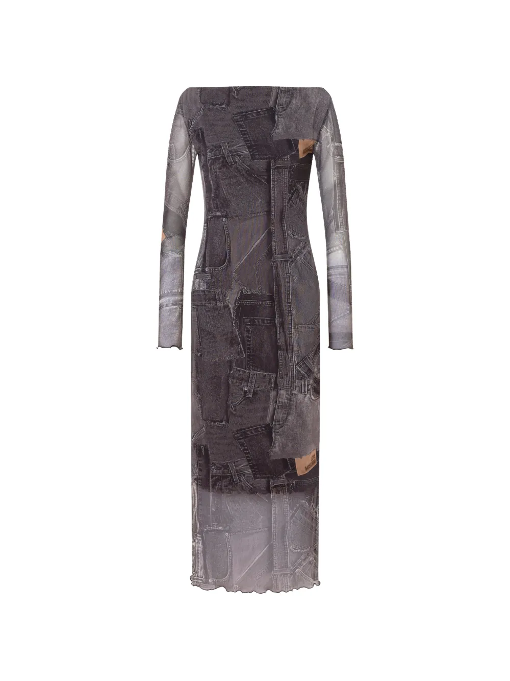 Love Moschino printed mesh dress - Grigio