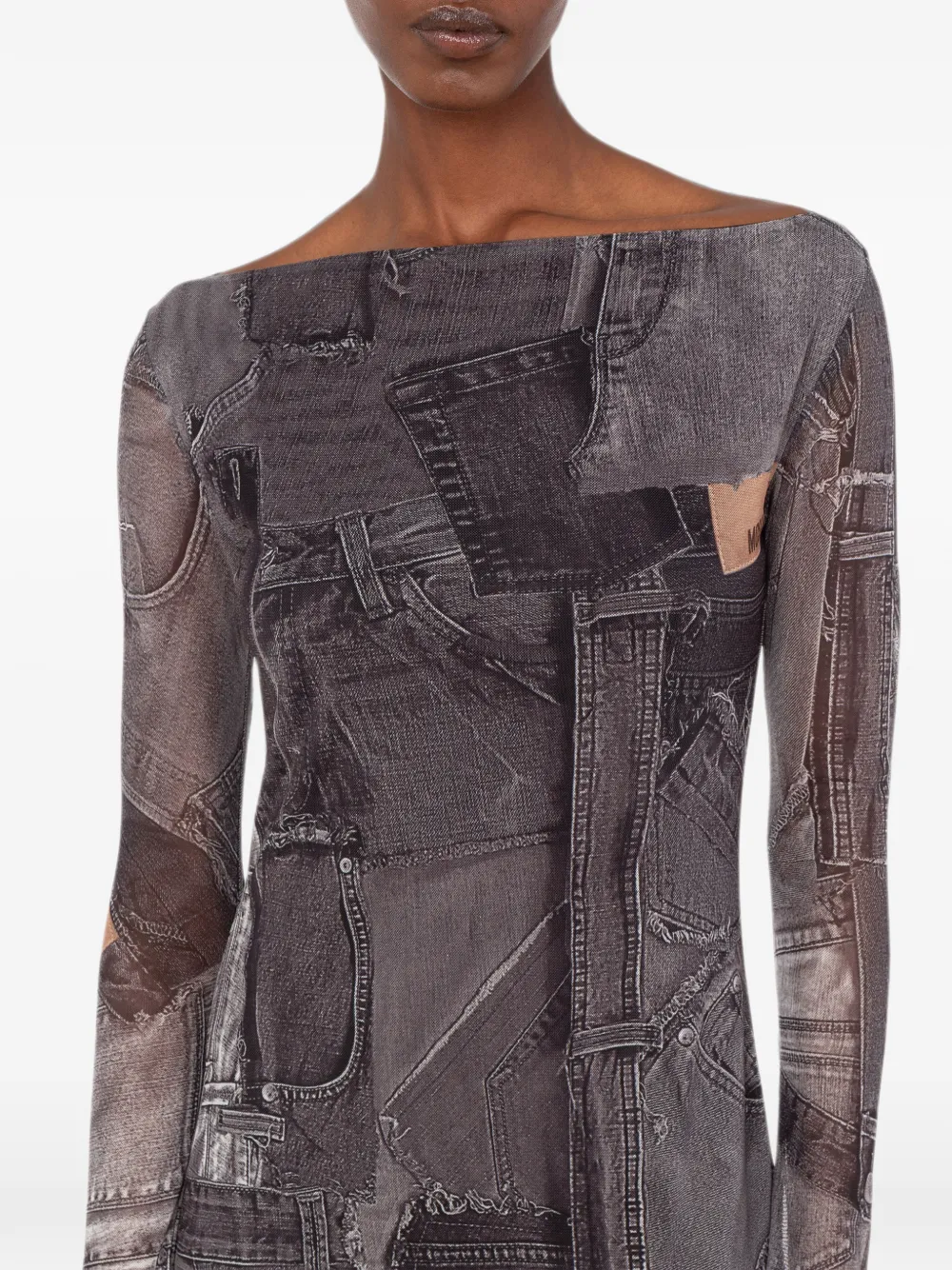 Love Moschino Jurk met print Grijs