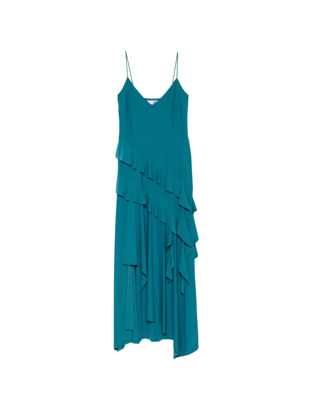 Love Moschino ruffled asymmetric dress - Blu