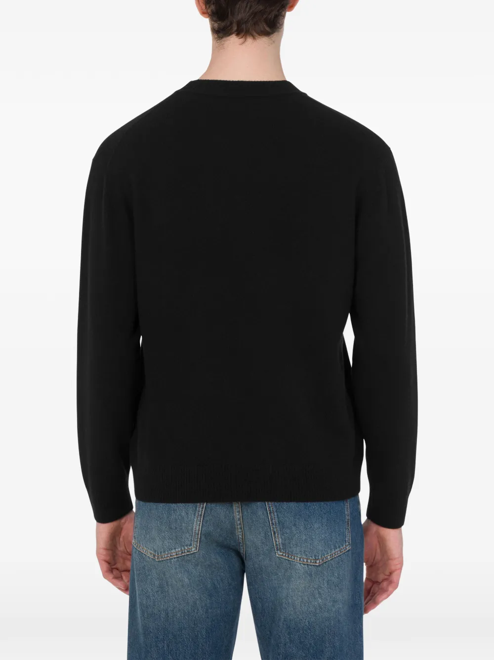 Love Moschino Trui met geborduurd logo en konijnenpatroon Zwart