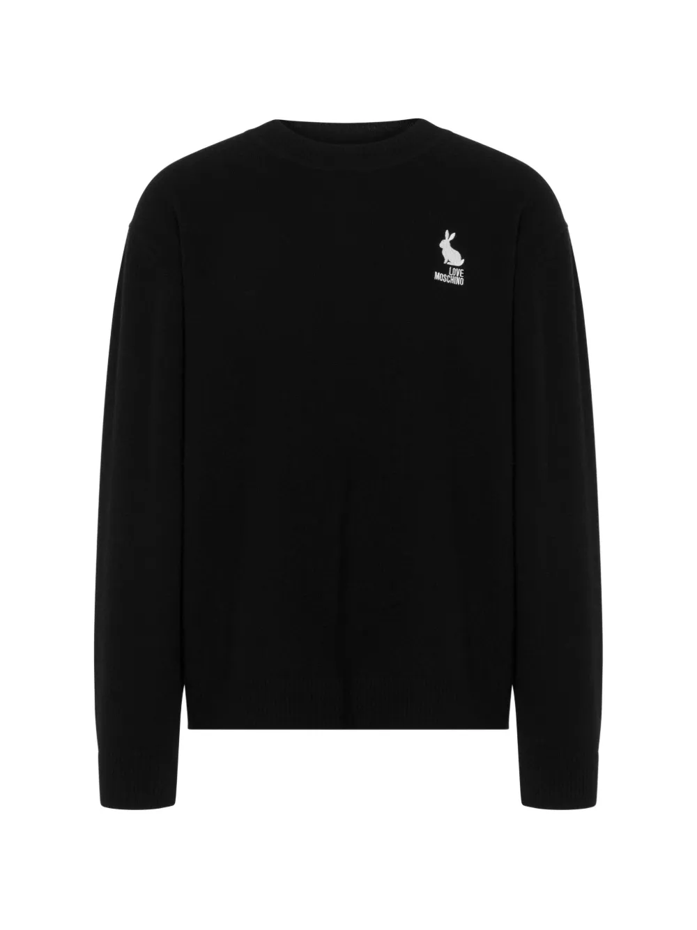 Love Moschino Pullover mit Logo-Stickerei - Schwarz