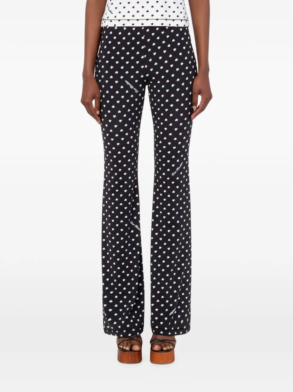 Love Moschino Jersey broek met print Zwart