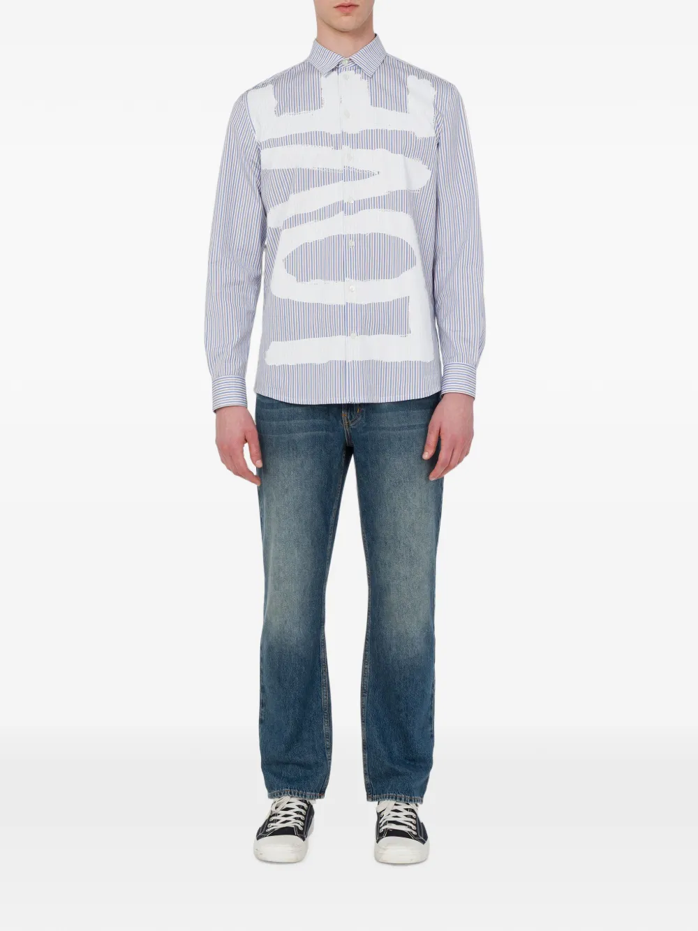 Love Moschino Gestreept overhemd Blauw