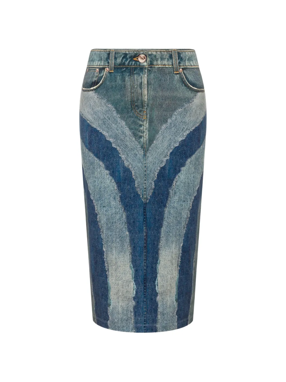 Love Moschino Gonna in jersey di cotone elasticizzato con stampa - Blu