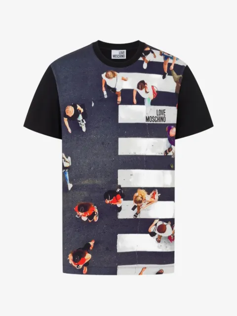 Love Moschino printed cotton jersey T-shirt