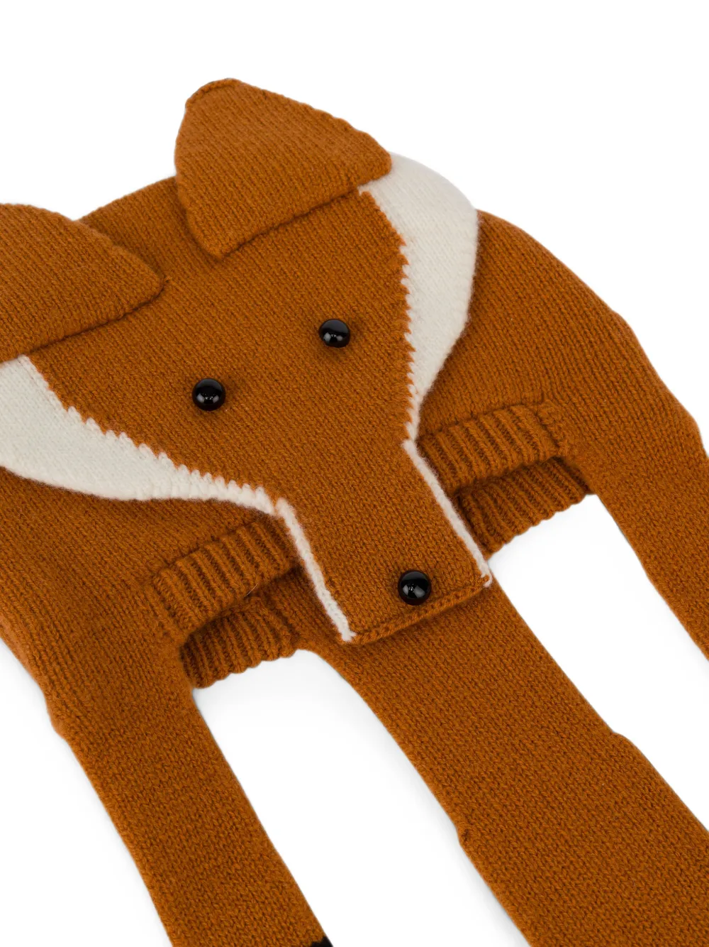 Love Moschino Wollen muts met vossen-patroon Bruin