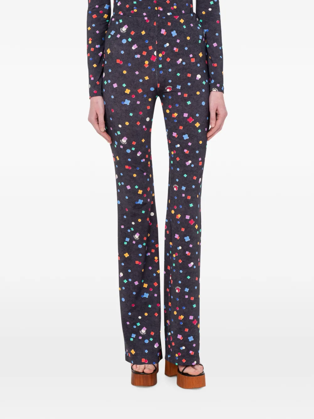 Love Moschino Jersey broek met print Zwart