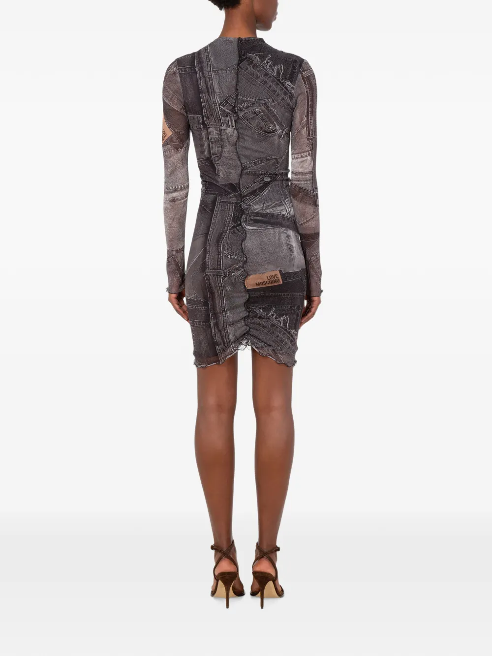 Love Moschino Jurk met print Grijs